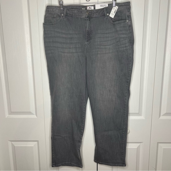 NWT Penningtons 1948 Fit Straight Leg Jeans d/C Jeans GREY size 22 - Picture 5 of 16